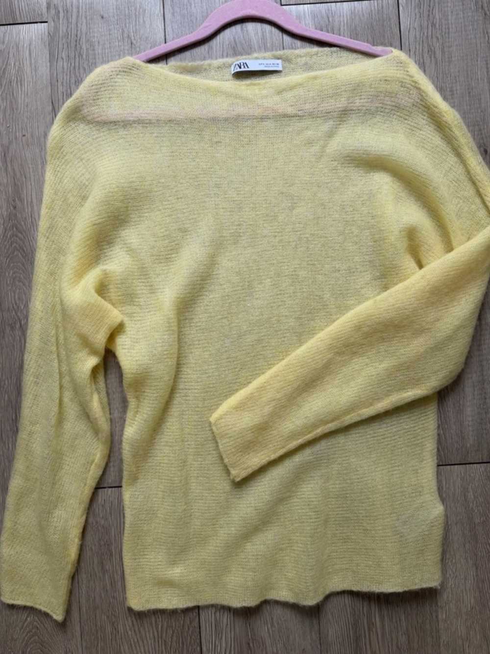 Zara alpaca blend sweater yellow S